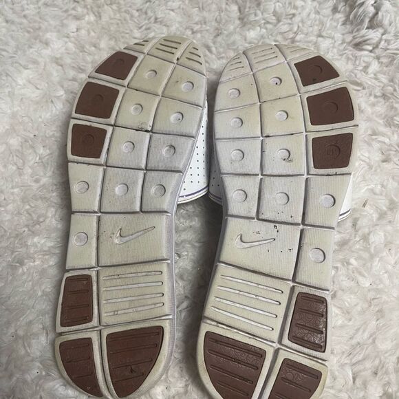 Nike Comfort Footbed Slides Sandals Flip Flops Women  white & Purple SZ11 - Picture 10 of 11